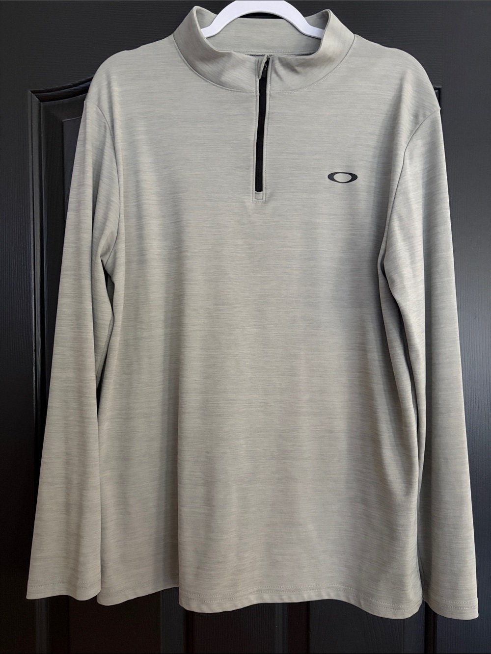 Oakley Men's Heather Light Gray Long-Sleeve Quarter-Zip Pullover
